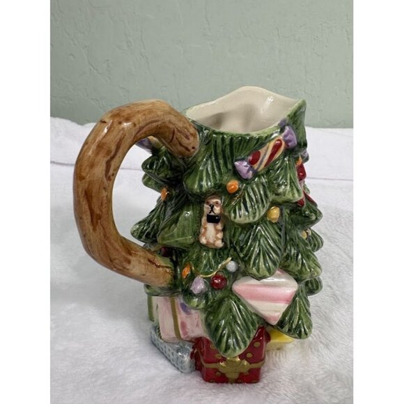 Spode Christmas Tree Handpainted Ceramic Creamer 4.5" Tall - Picture 2 of 14